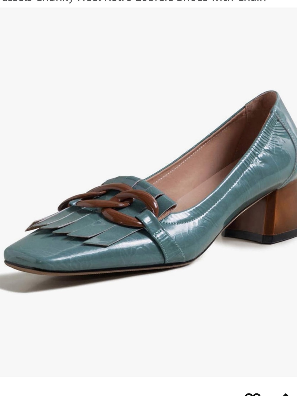TinaCus Genuine Leather Square Loafers